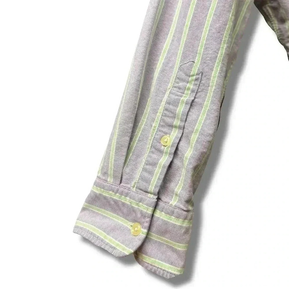 Ralph Lauren Boy's Slim Fit Striped Button-Down Shirt Purple Size M - Picture 5 of 6